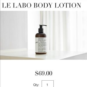 NEW Le Labo Edition Body Lotion
